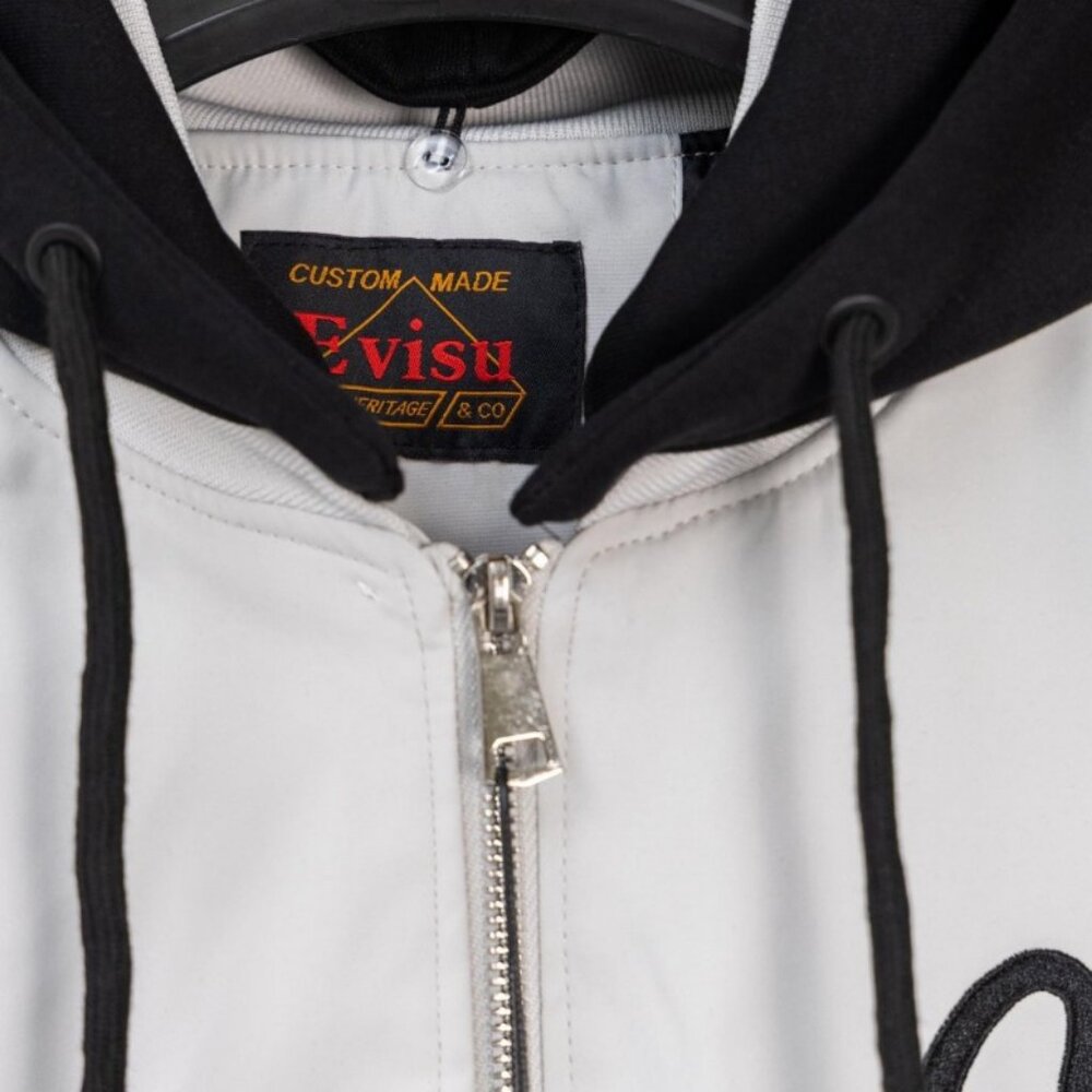 Evisu White Hooded Bomber Jacket - Picture 5 of 9